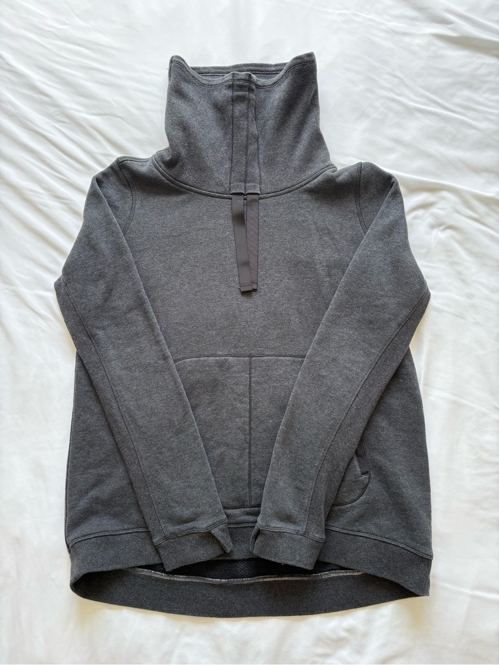 Lululemon Avenue Pullover Funnel Neck Cotton Fleece Hoodie Size 10
